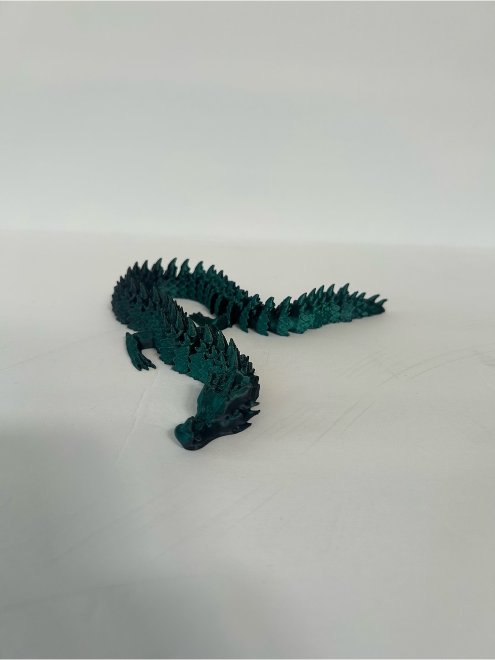 Teal Spiked Dragon Action Figure - Collectible Play Figure